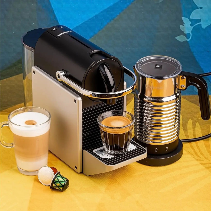 قهوه ساز نسپرسو پیکسی دلونگی نقره ای مدل EN127.S با کف شیرساز Aeroccino 4 (1)