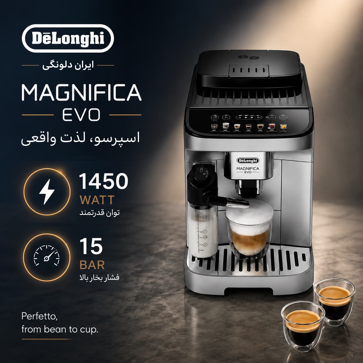 اسپرسو ساز دلونگی اتوماتیک مدل ECAM290.85.SBX